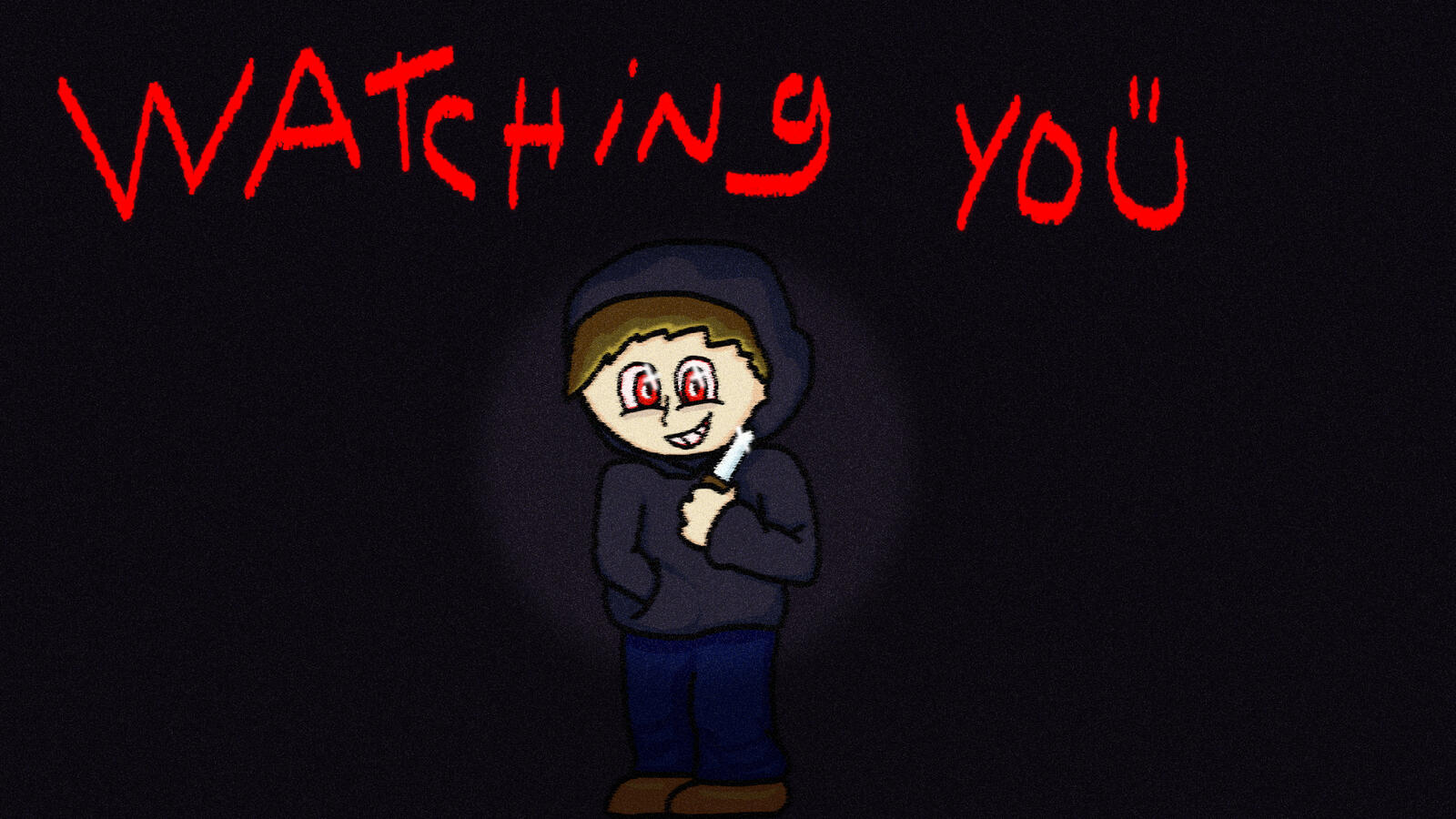 Because why not make a creepy psycho murderer version of my OC? :)