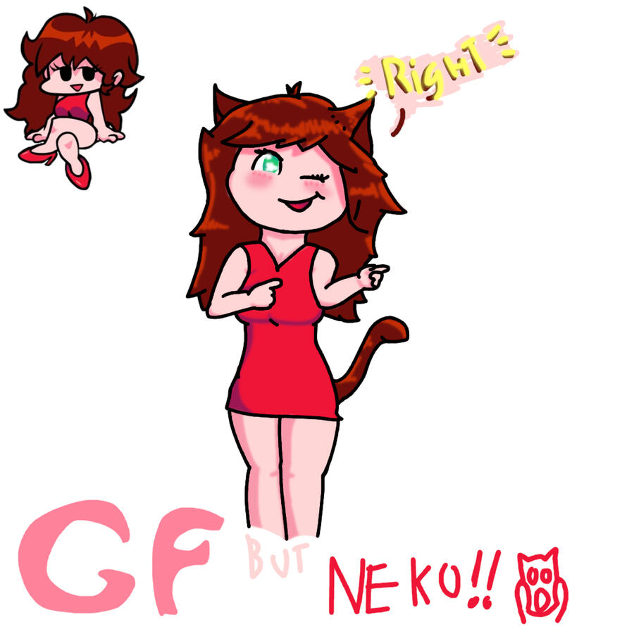 GF from Friday Night Funkin as a cat girl for some reason