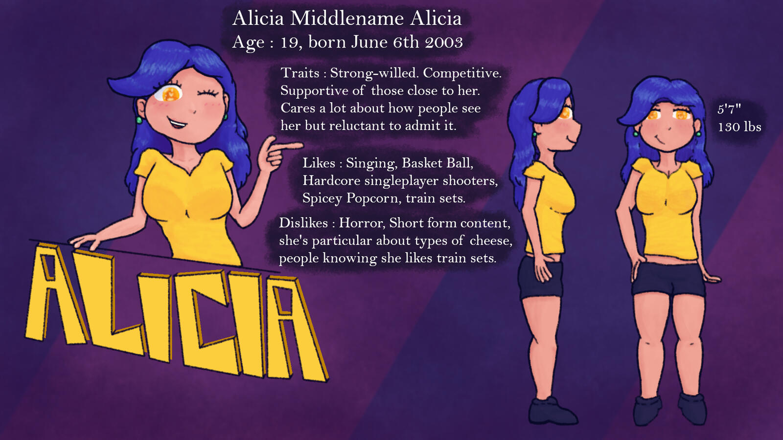 Came very close to putting this with the character arts, but I've improved a lot since this. Maybe it's time for a new Alicia art huh? It's been forever since I've done a proper one.