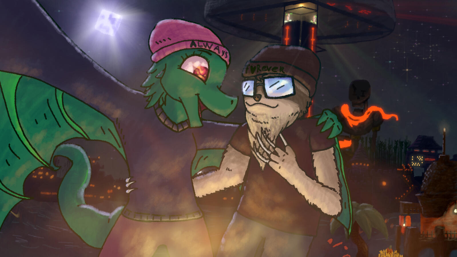 By far the highest effort piece I've ever done as a commission for COLOR, commissioned by Rashae, featuring HyperSloth.