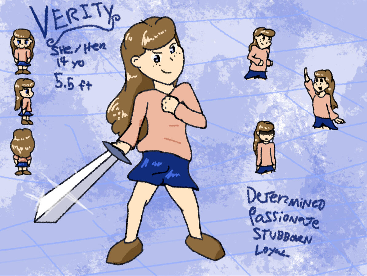 Reference art of Verity from my game GUIDANCE