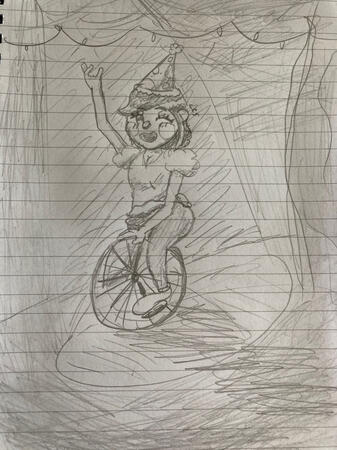 My OC Alicia as a clown